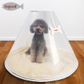 Pet Cave Transparent Dog Cat Igloo House con cojín extraíble